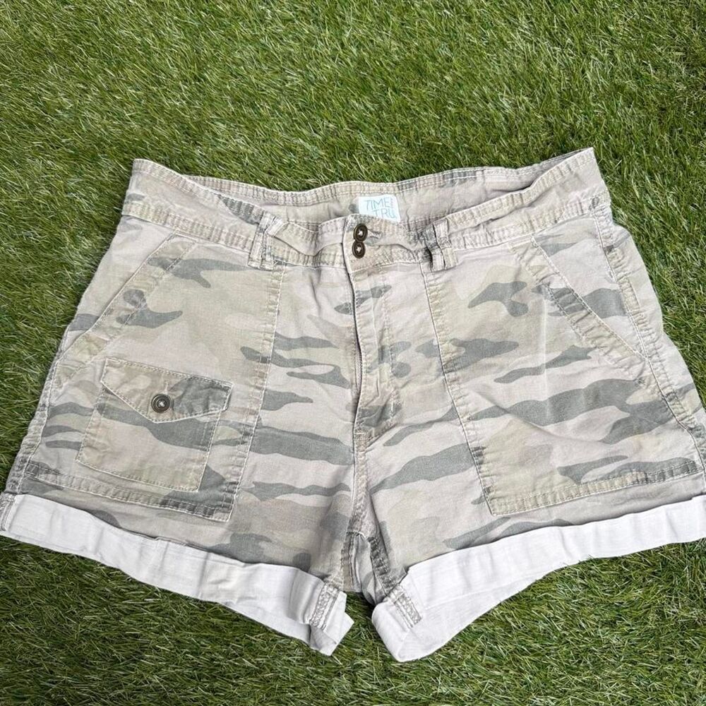 Time-and-tru Women's Khaki and Green Shorts